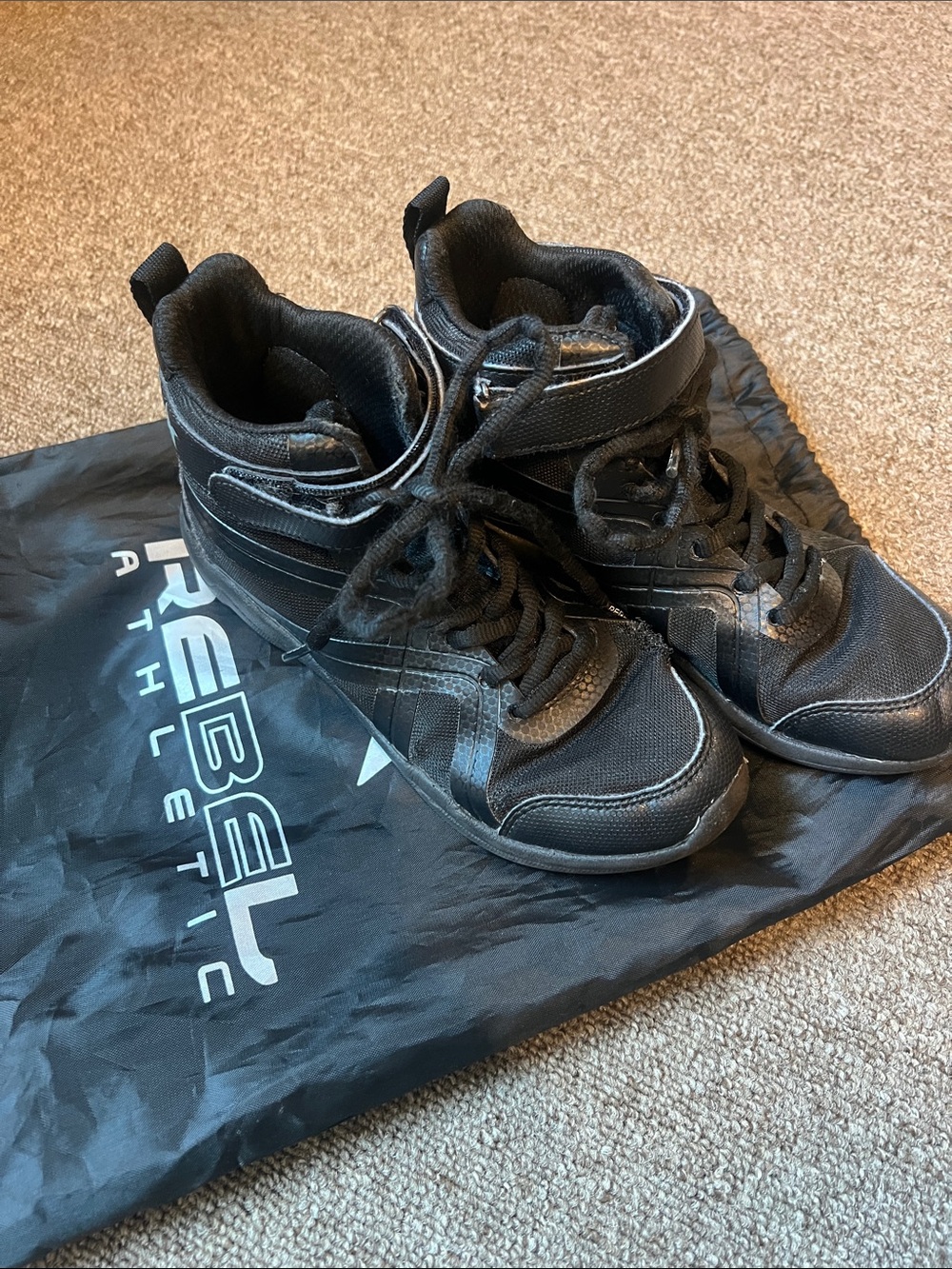 Rebel Athletic Kids' Black High-Top Athletic Shoes